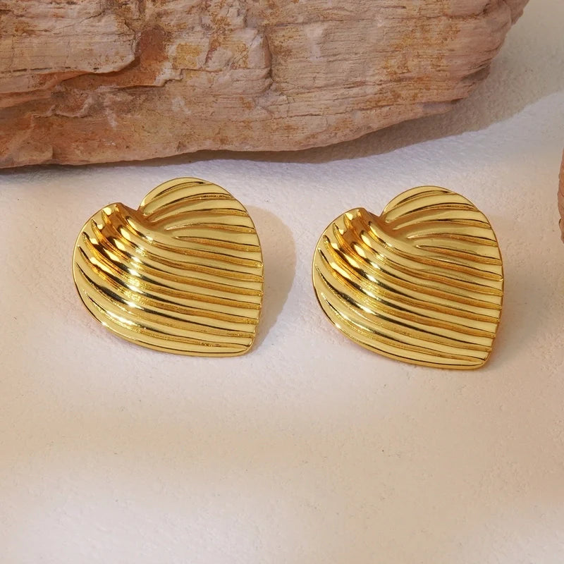 Loveheart Gold Earrings