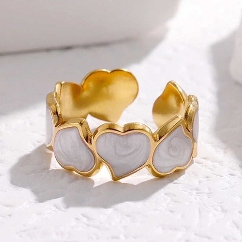 Pearl Love Heart Ring